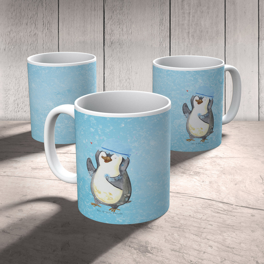 Tasse Pinguin duscht