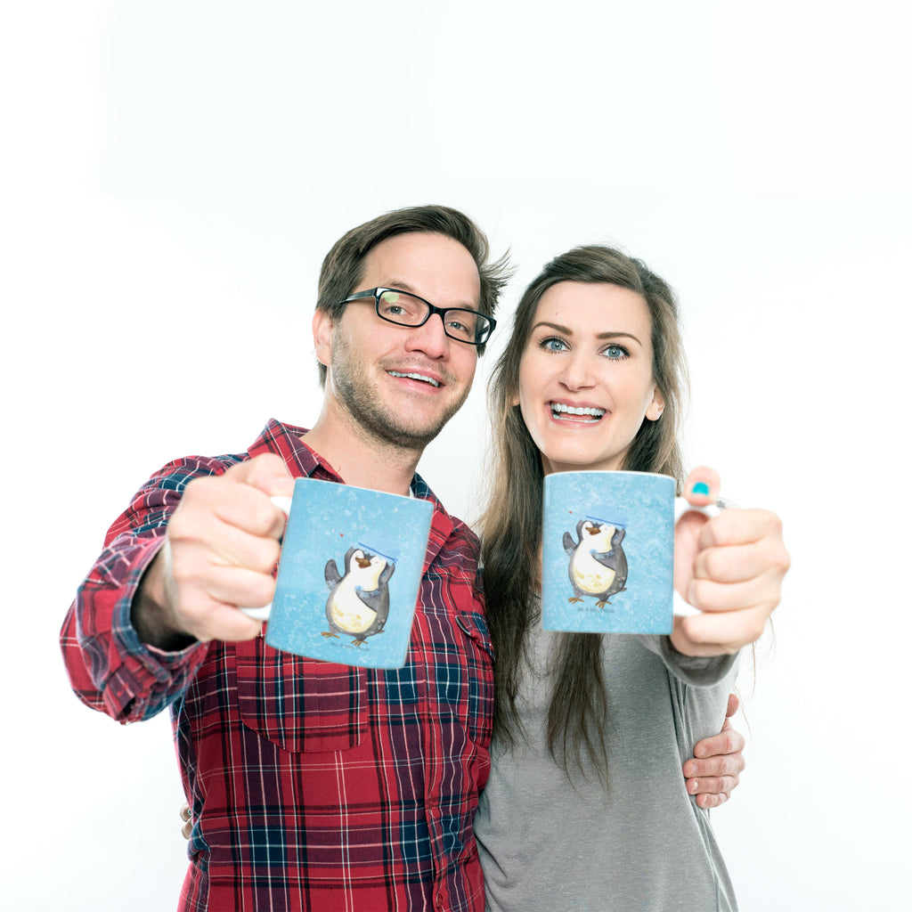 Tasse Pinguin duscht