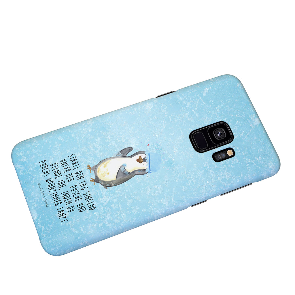Samsung Galaxy S9 Handyhülle Pinguin duscht Samsung Galaxy S9, Handyhülle, Smartphone Hülle, Handy Case, Handycover, Hülle, Pinguin, Pinguine, Dusche, duschen, Lebensmotto, Motivation, Neustart, Neuanfang, glücklich sein