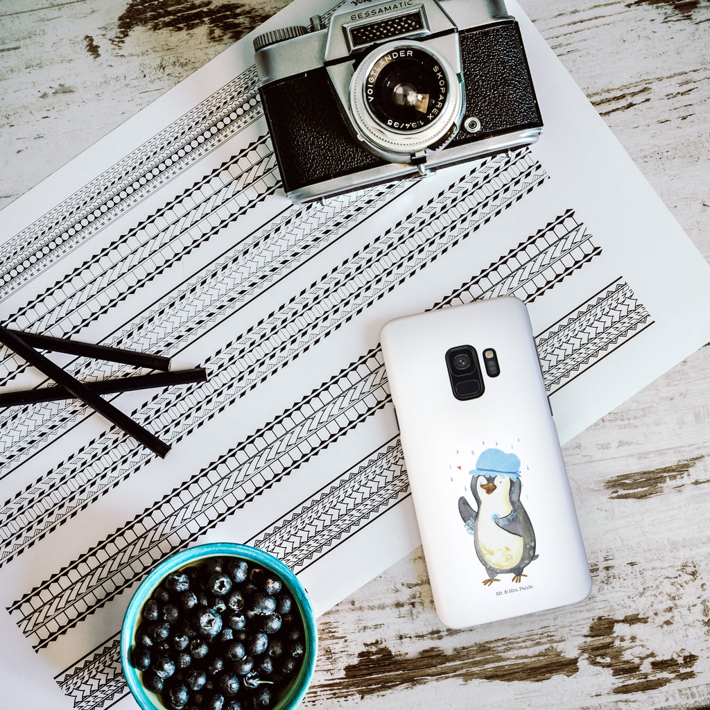 Samsung Galaxy S9 Handyhülle Pinguin duscht Samsung Galaxy S9, Handyhülle, Smartphone Hülle, Handy Case, Handycover, Hülle, Pinguin, Pinguine, Dusche, duschen, Lebensmotto, Motivation, Neustart, Neuanfang, glücklich sein