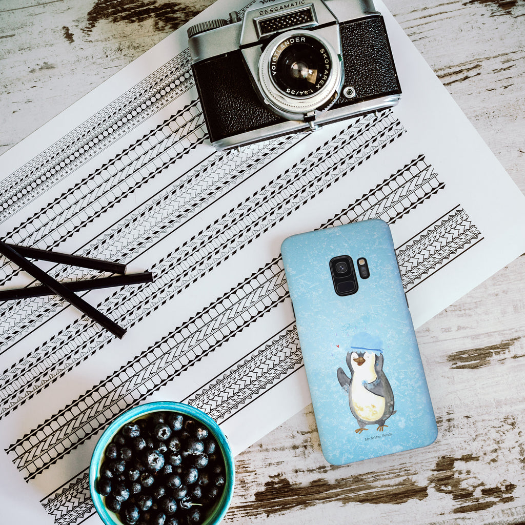 Samsung Galaxy S9 Handyhülle Pinguin duscht Samsung Galaxy S9, Handyhülle, Smartphone Hülle, Handy Case, Handycover, Hülle, Pinguin, Pinguine, Dusche, duschen, Lebensmotto, Motivation, Neustart, Neuanfang, glücklich sein