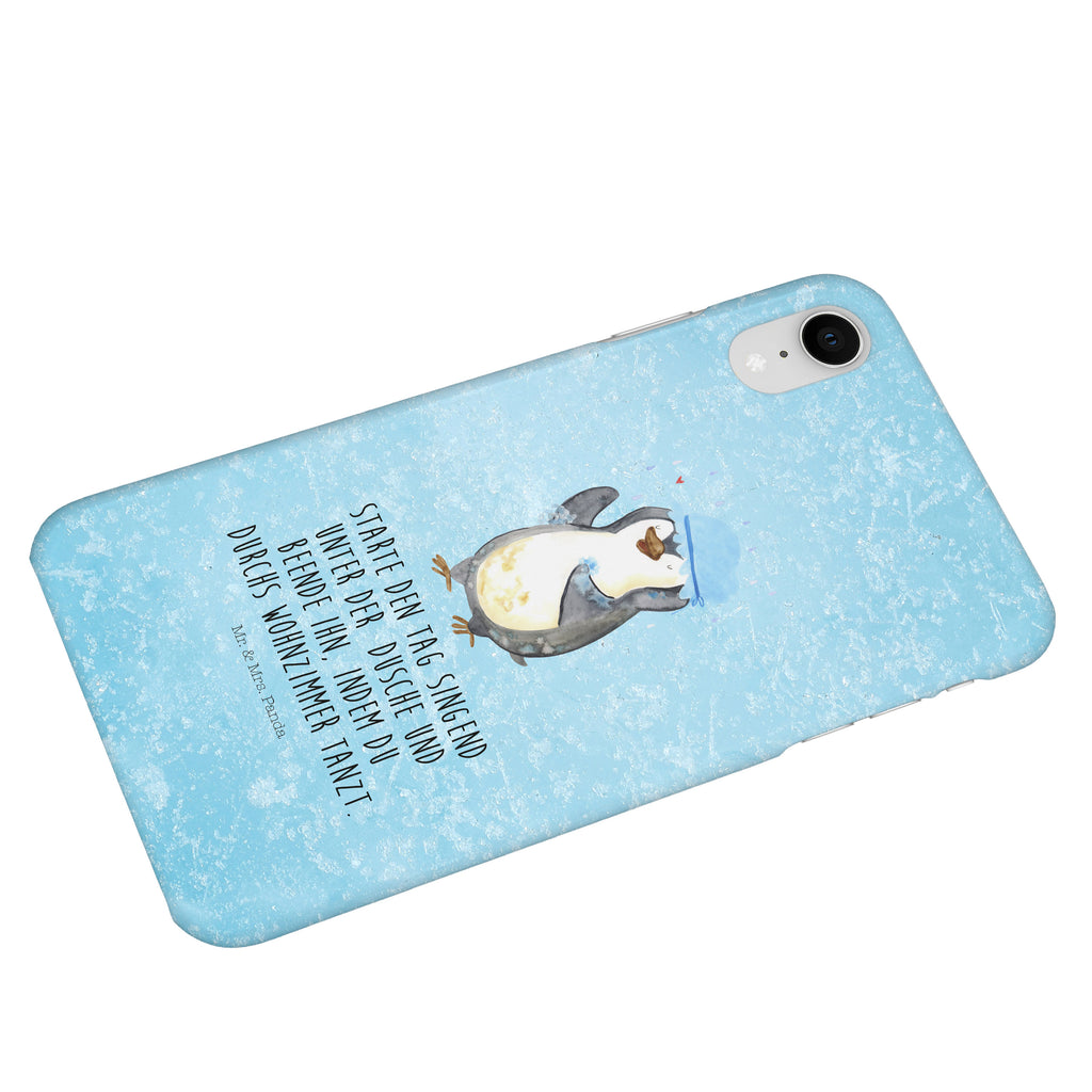 Iphone XR Handyhülle Pinguin duscht Iphone XR Handyhülle, Iphone XR, Handyhülle, Premium Kunststoff, Pinguin, Pinguine, Dusche, duschen, Lebensmotto, Motivation, Neustart, Neuanfang, glücklich sein