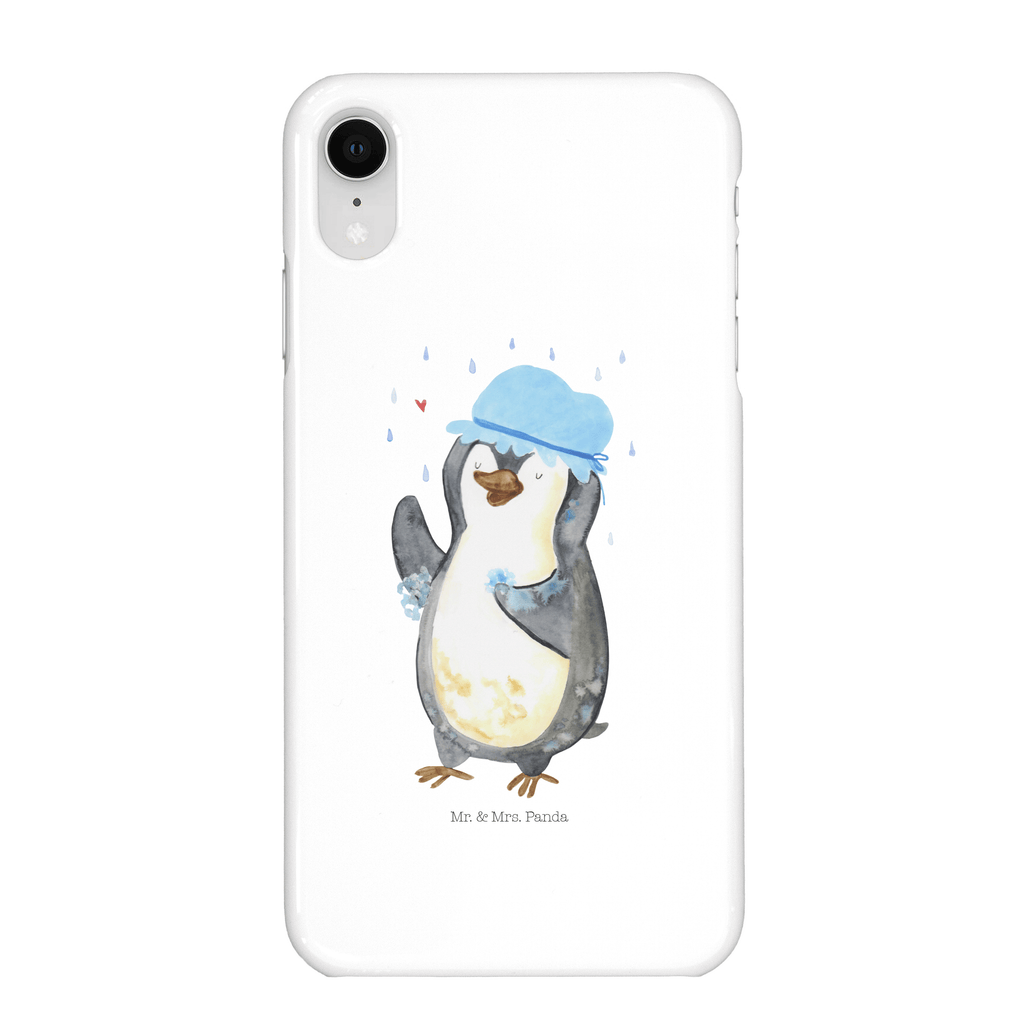 Iphone XR Handyhülle Pinguin duscht Iphone XR Handyhülle, Iphone XR, Handyhülle, Premium Kunststoff, Pinguin, Pinguine, Dusche, duschen, Lebensmotto, Motivation, Neustart, Neuanfang, glücklich sein