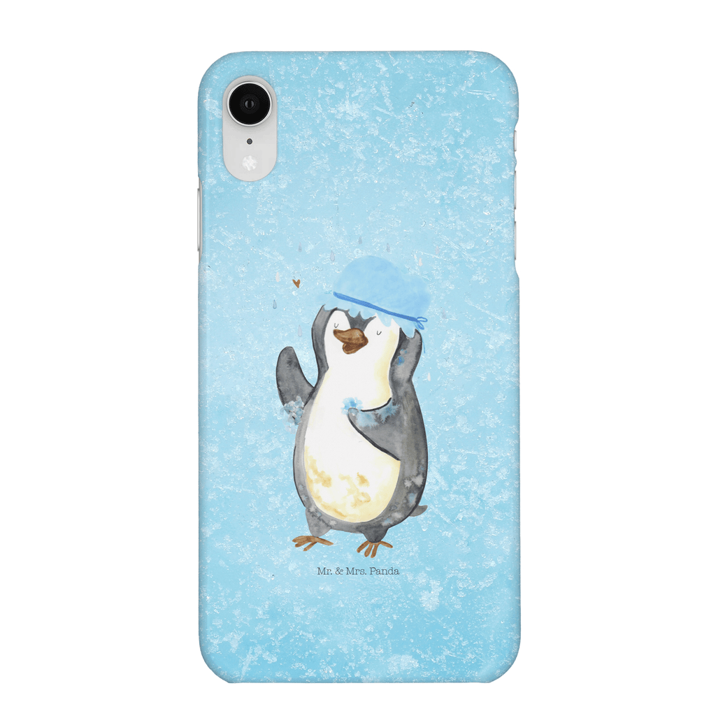 Iphone XR Handyhülle Pinguin duscht Iphone XR Handyhülle, Iphone XR, Handyhülle, Premium Kunststoff, Pinguin, Pinguine, Dusche, duschen, Lebensmotto, Motivation, Neustart, Neuanfang, glücklich sein