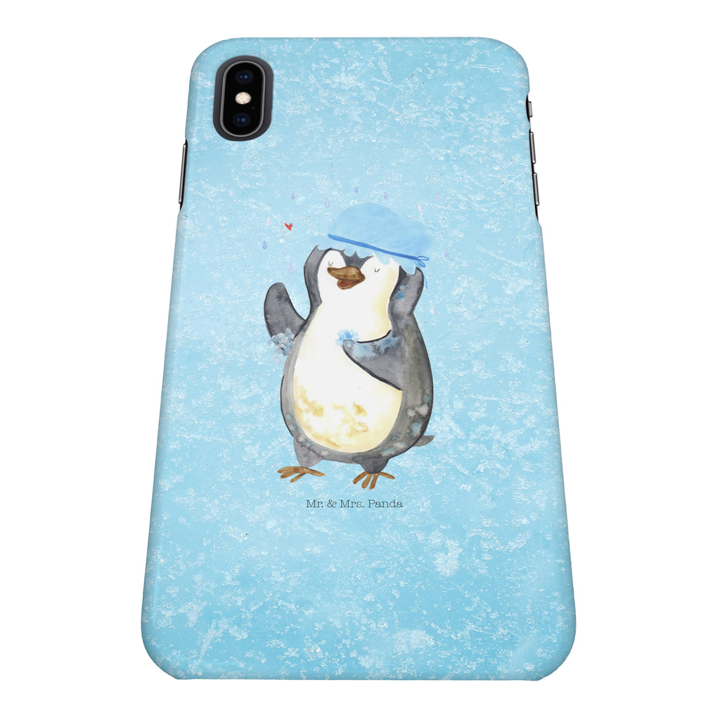 Iphone XS Handyhülle Pinguin duscht Iphone XS Handyhülle, Handyhülle, Iphone XS, Smartphone, Hülle, Pinguin, Pinguine, Dusche, duschen, Lebensmotto, Motivation, Neustart, Neuanfang, glücklich sein