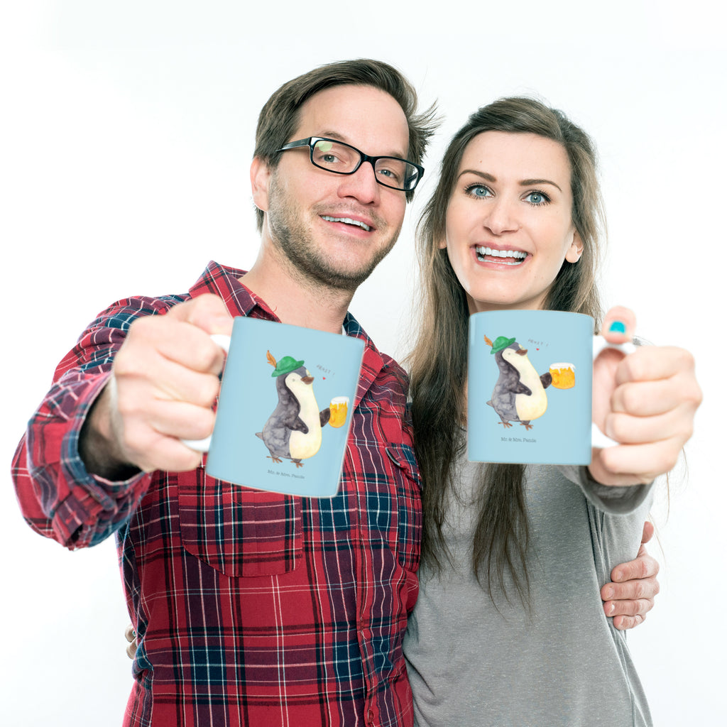Tasse Pinguin Bier Pinguin, Pinguine, Bier, Oktoberfest,  Becher, Kaffeetasse, Kaffeebecher, Tee, Frühstück, Büro  Pinguin