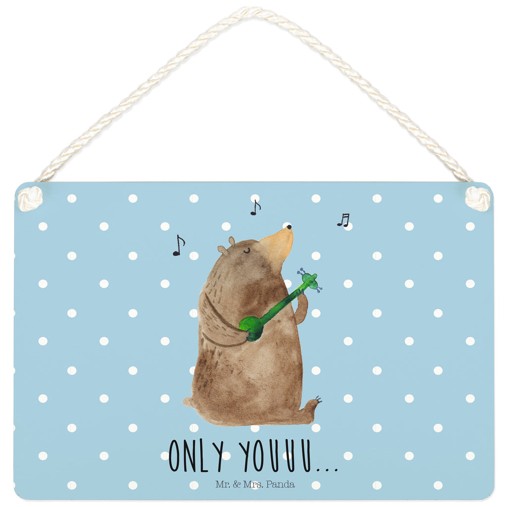 Deko Schild Bär Gitarre  Dekoschild, Deko Schild, Schild, Tür Schild, Türschild, Holzschild, Wandschild, Wanddeko  Bär, Teddy, Teddybär