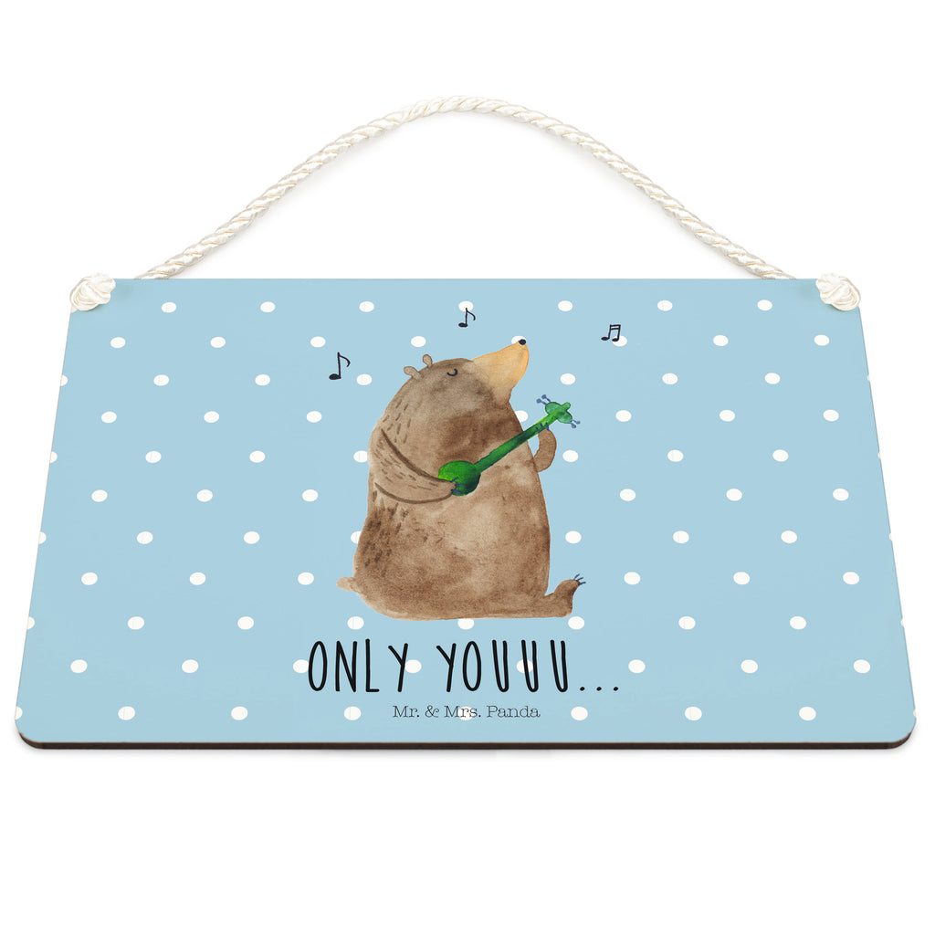 Deko Schild Bär Gitarre  Dekoschild, Deko Schild, Schild, Tür Schild, Türschild, Holzschild, Wandschild, Wanddeko  Bär, Teddy, Teddybär
