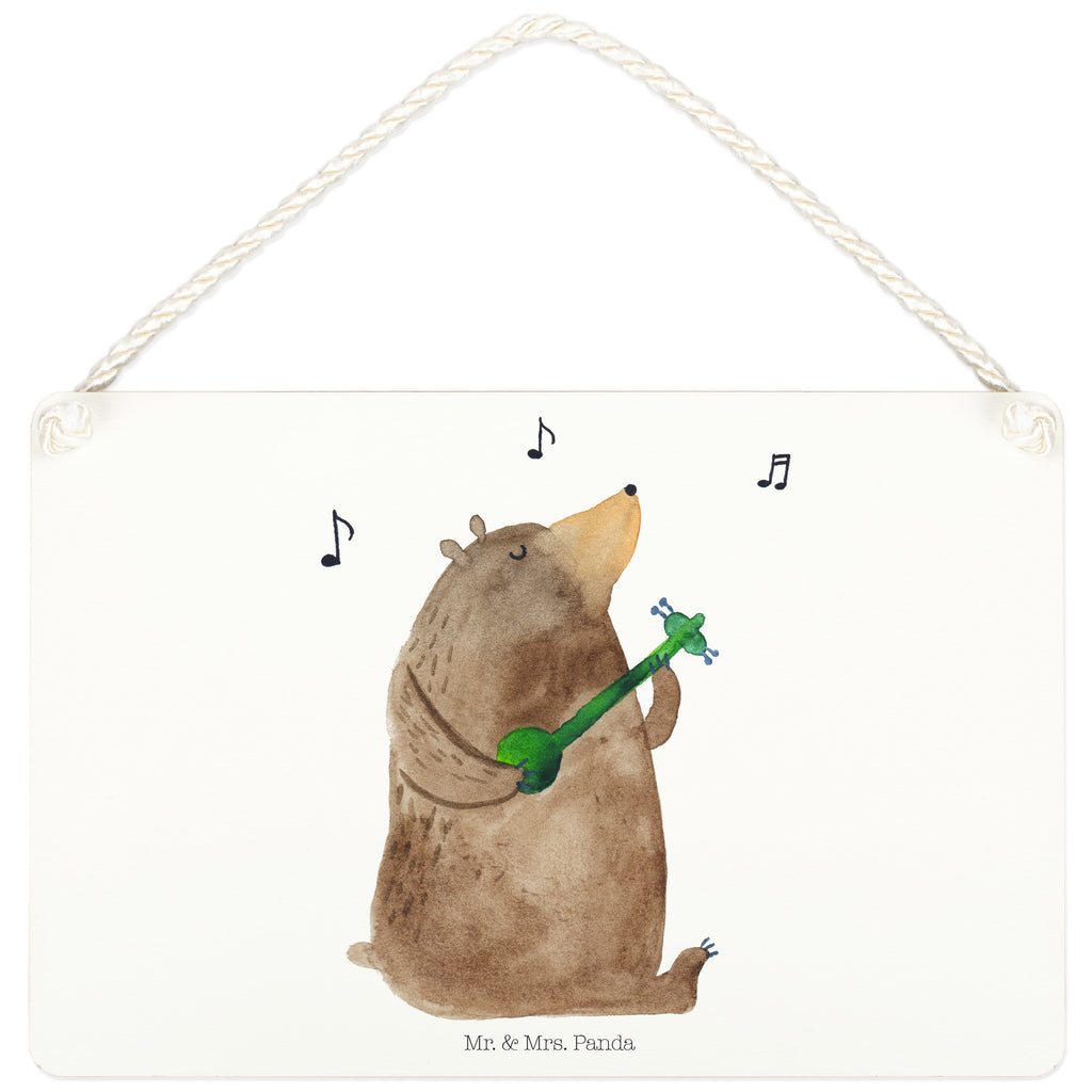 Deko Schild Bär Gitarre  Dekoschild, Deko Schild, Schild, Tür Schild, Türschild, Holzschild, Wandschild, Wanddeko  Bär, Teddy, Teddybär