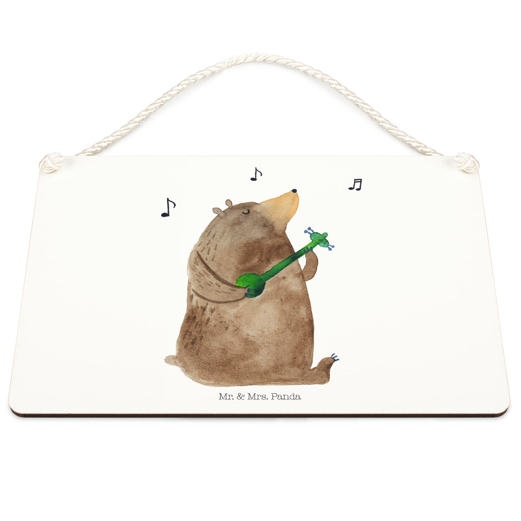 Deko Schild Bär Gitarre  Dekoschild, Deko Schild, Schild, Tür Schild, Türschild, Holzschild, Wandschild, Wanddeko  Bär, Teddy, Teddybär