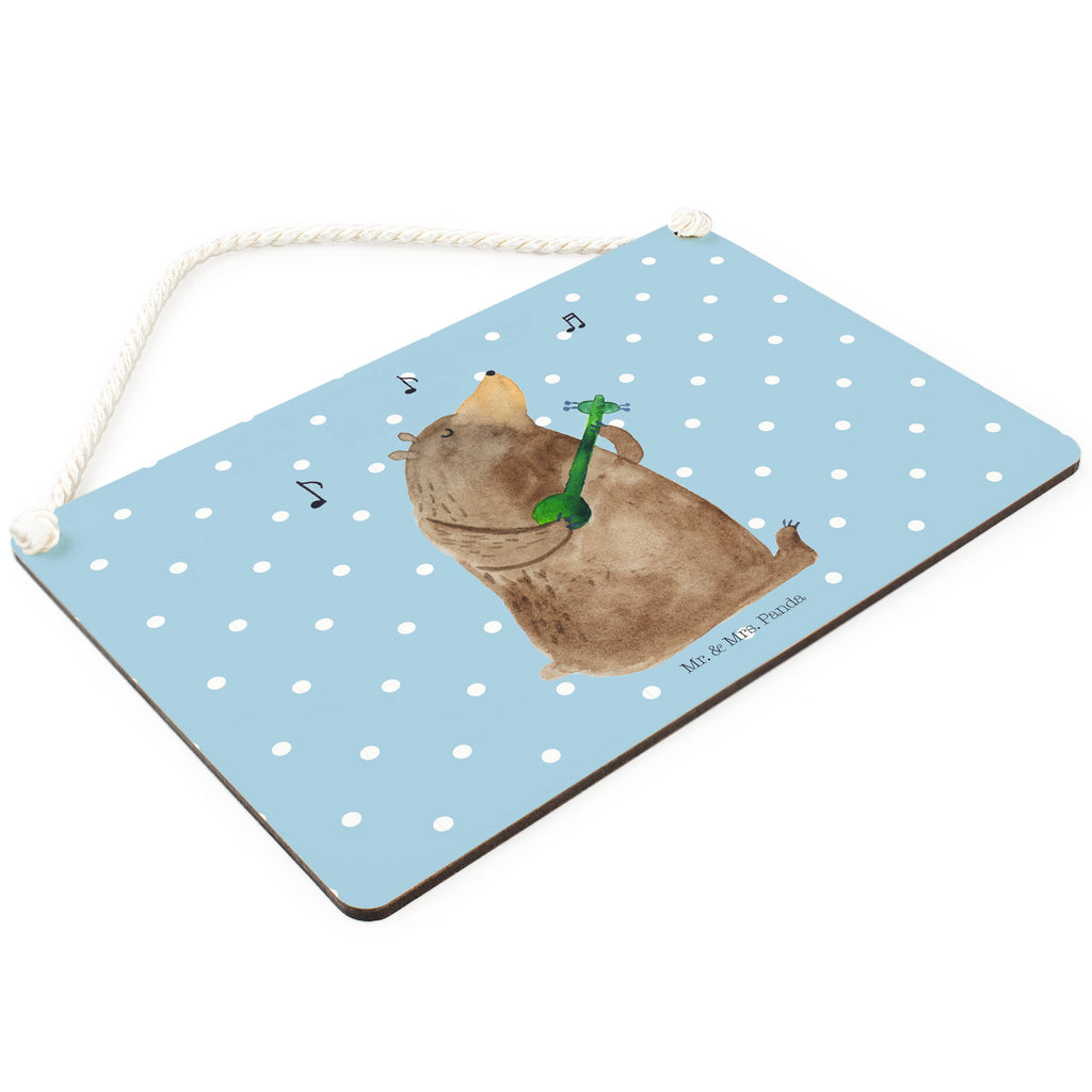 Deko Schild Bär Gitarre  Dekoschild, Deko Schild, Schild, Tür Schild, Türschild, Holzschild, Wandschild, Wanddeko  Bär, Teddy, Teddybär