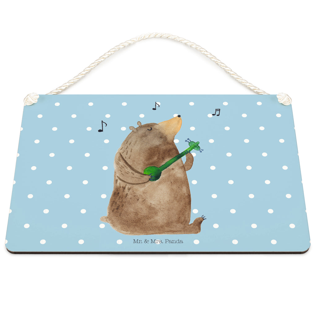 Deko Schild Bär Gitarre  Dekoschild, Deko Schild, Schild, Tür Schild, Türschild, Holzschild, Wandschild, Wanddeko  Bär, Teddy, Teddybär