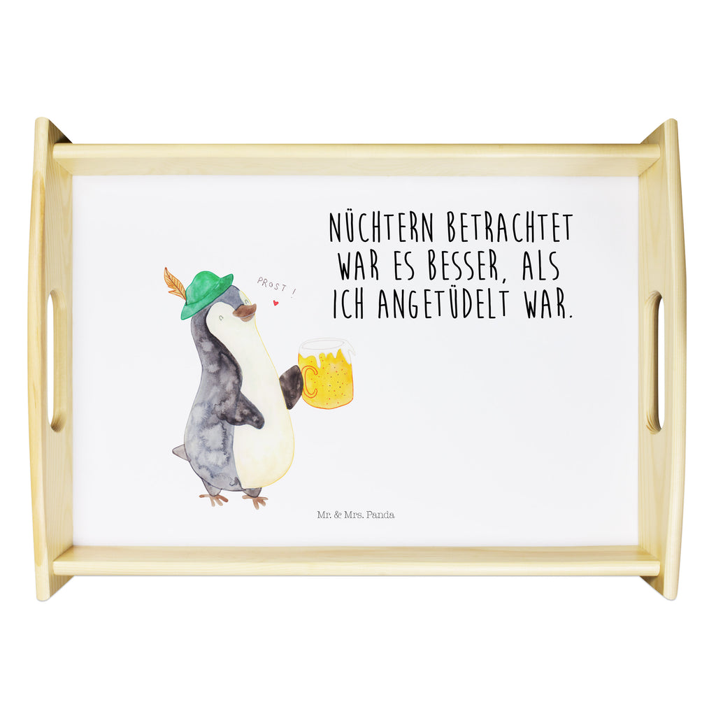 Serviertablett Pinguin Bier Tablett, Holztablett, Küchentablett, Dekotablett, Frühstückstablett, Pinguin, Pinguine, Bier, Oktoberfest