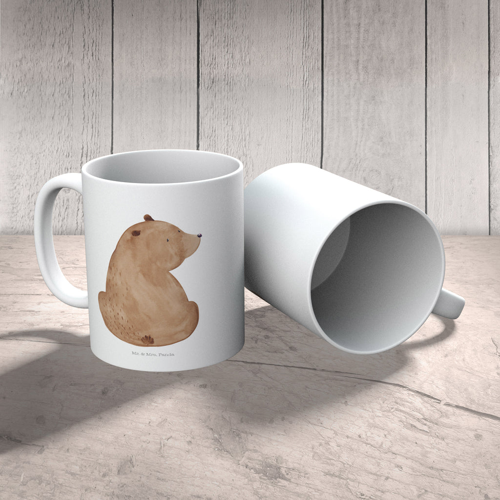 Tasse Bär Schulterblick Bär, Selbstachtung, Weltansicht, Motivation, Bären, Bärenliebe, Weisheit  Becher, Kaffeetasse, Kaffeebecher, Tee, Frühstück, Büro  Bär, Teddy, Teddybär