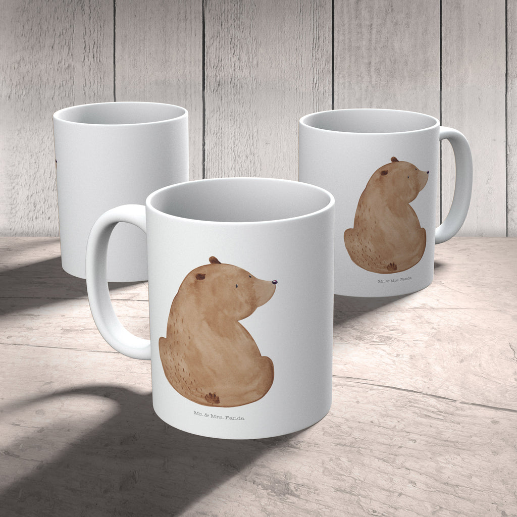 Tasse Bär Schulterblick Bär, Selbstachtung, Weltansicht, Motivation, Bären, Bärenliebe, Weisheit  Becher, Kaffeetasse, Kaffeebecher, Tee, Frühstück, Büro  Bär, Teddy, Teddybär