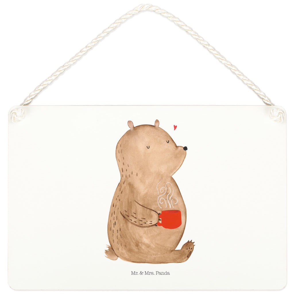 Deko Schild Bär Kaffee Dekoschild, Deko Schild, Schild, Tür Schild, Türschild, Holzschild, Wandschild, Wanddeko, Bär, Teddy, Teddybär, Kaffee, Coffee, Bären, guten Morgen, Morgenroutine, Welt erobern, Welt retten, Motivation