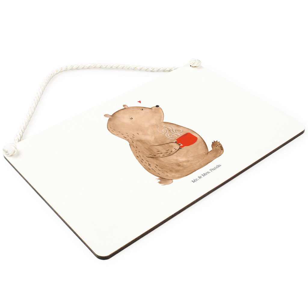 Deko Schild Bär Kaffee Dekoschild, Deko Schild, Schild, Tür Schild, Türschild, Holzschild, Wandschild, Wanddeko, Bär, Teddy, Teddybär, Kaffee, Coffee, Bären, guten Morgen, Morgenroutine, Welt erobern, Welt retten, Motivation