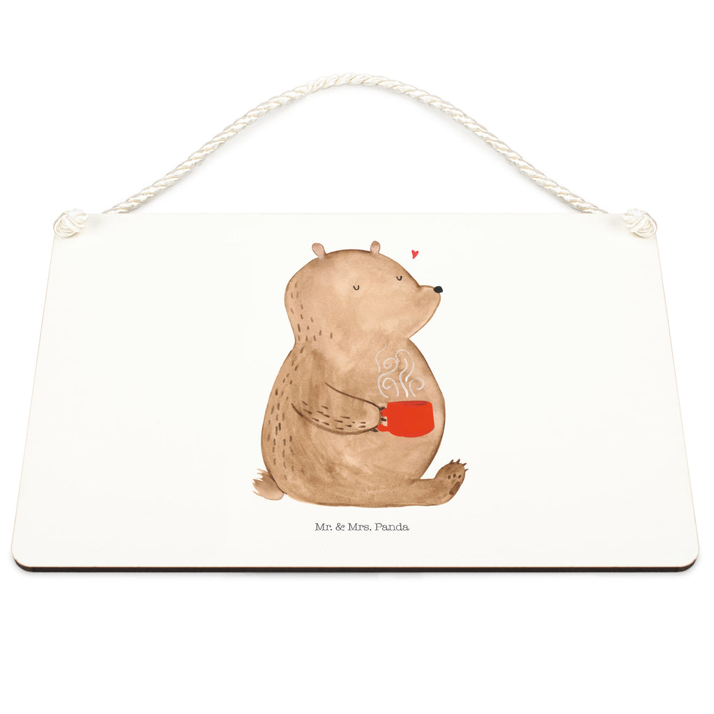 Deko Schild Bär Kaffee Dekoschild, Deko Schild, Schild, Tür Schild, Türschild, Holzschild, Wandschild, Wanddeko, Bär, Teddy, Teddybär, Kaffee, Coffee, Bären, guten Morgen, Morgenroutine, Welt erobern, Welt retten, Motivation