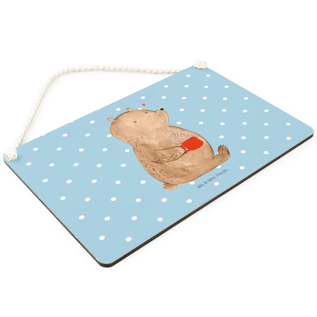 Deko Schild Bär Kaffee Dekoschild, Deko Schild, Schild, Tür Schild, Türschild, Holzschild, Wandschild, Wanddeko, Bär, Teddy, Teddybär, Kaffee, Coffee, Bären, guten Morgen, Morgenroutine, Welt erobern, Welt retten, Motivation