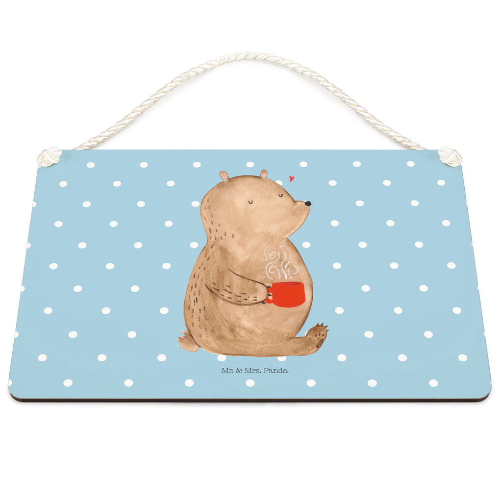Deko Schild Bär Kaffee Dekoschild, Deko Schild, Schild, Tür Schild, Türschild, Holzschild, Wandschild, Wanddeko, Bär, Teddy, Teddybär, Kaffee, Coffee, Bären, guten Morgen, Morgenroutine, Welt erobern, Welt retten, Motivation