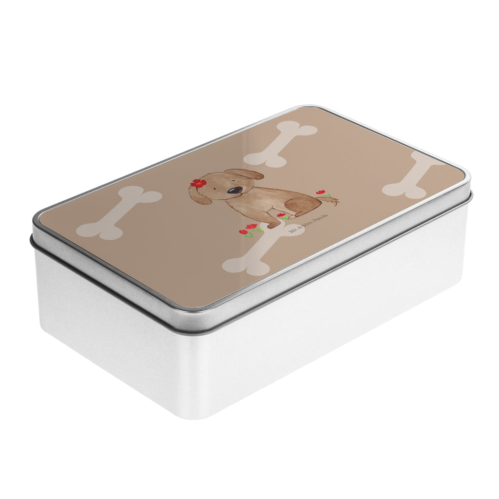 Metalldose rechteckig Hund Hundedame Blechdose, Metalldose, Blechbox, Container, Keksdose, Vorratsdose, Vorratsbox, Döschen, Versperbox, Vesperdose, Aufbewahrungsdose, Aufbewahrungsbox, Aluminiumdose, Dose, Hund, Hundemotiv, Haustier, Hunderasse, Tierliebhaber, Hundebesitzer, Sprüche, Hunde, Hundeliebe, Hundeglück, Liebe, Frauchen