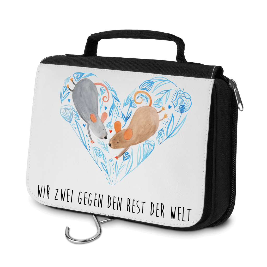 Kulturbeutel Mäuse Herz Kulturbeutel, Zum Aufhängen, Waschtasche, Kosmetiktasche, Damen, Herren, Aufbewahrungstasche, Schminktasche, Kosmetikbeutel, Organizer, Kulturtasche, Schminkutensil, Liebe, Partner, Freund, Freundin, Ehemann, Ehefrau, Heiraten, Verlobung, Heiratsantrag, Liebesgeschenk, Jahrestag, Hocheitstag, Maus, Mäuse, Liebesbotschaft, Liebesbeweis, Hochzeit, Lieblingsmensch, Gemeinsamkeit, Love, Geschenk für zwei