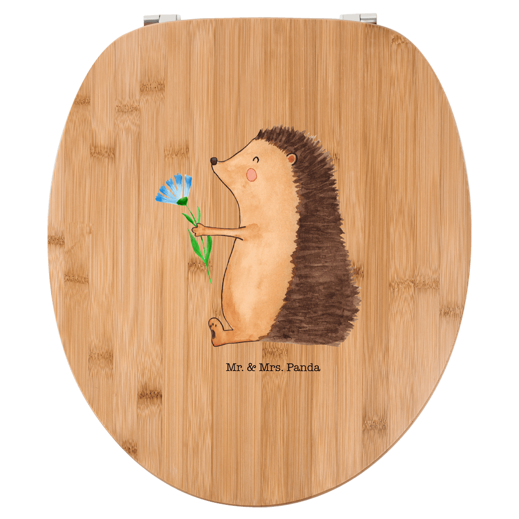Motiv WC Sitz Igel mit Blume Klobrille, Klodeckel, Toilettendeckel, WC-Sitz, Toilette, Tiermotive, Gute Laune, lustige Sprüche, Tiere, Igel, Gute Besserung, Genesungswünsche, Krankheit, Krankenhaus, krank, Besuch