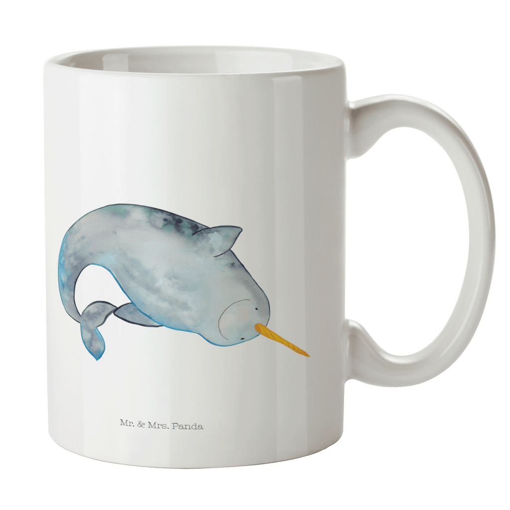 Tasse Narwal Narwal, Wal, Putzen, Hausfrau, Junggesellin, aufräumen, Kinderzimmer,  Becher, Kaffeetasse, Kaffeebecher, Tee, Frühstück, Büro  Meerestiere, Meer, Urlaub