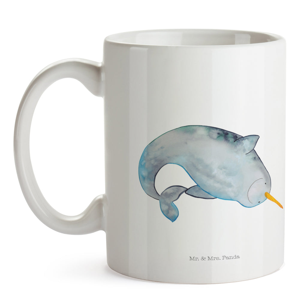 Tasse Narwal Narwal, Wal, Putzen, Hausfrau, Junggesellin, aufräumen, Kinderzimmer,  Becher, Kaffeetasse, Kaffeebecher, Tee, Frühstück, Büro  Meerestiere, Meer, Urlaub