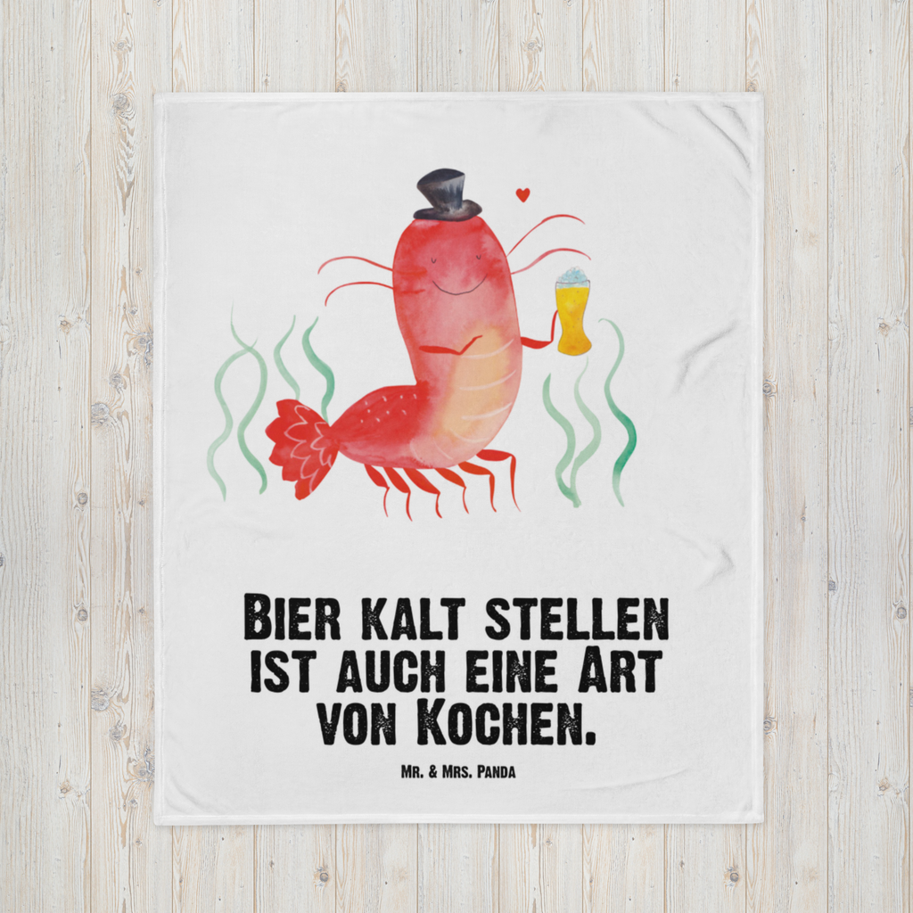 Babydecke Hummer mit Weizen Babydecke, Babygeschenk, Geschenk Geburt, Babyecke Kuscheldecke, Krabbeldecke, Meerestiere, Meer, Urlaub, Garnele, Garnelen, Bier, Kochen, Männerhaushalt, Junggeselle, Junggesellin, Bierliebhaber, Kneipe, Gasthaus, Wirtschaft