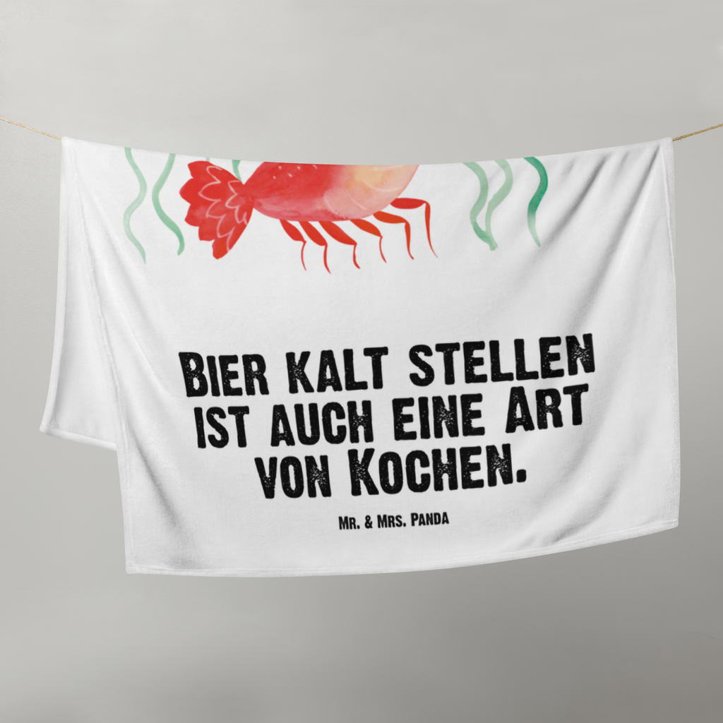 Babydecke Hummer mit Weizen Babydecke, Babygeschenk, Geschenk Geburt, Babyecke Kuscheldecke, Krabbeldecke, Meerestiere, Meer, Urlaub, Garnele, Garnelen, Bier, Kochen, Männerhaushalt, Junggeselle, Junggesellin, Bierliebhaber, Kneipe, Gasthaus, Wirtschaft