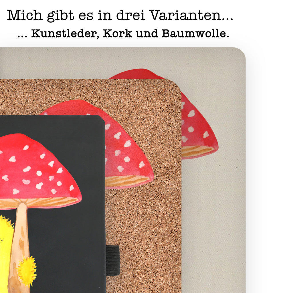 DIN A6 Baumwoll Notizbuch Küken Fliegenpilz Notizen, Eintragebuch, Tagebuch, Notizblock, Adressbuch, Journal, Kladde, Skizzenbuch, Notizheft, Schreibbuch, Schreibheft, Ostern, Osterhase, Ostergeschenke, Osternest, Osterdeko, Geschenk zu Ostern, Küken, Fliegenpilz, Glückspilz, Frohe Ostern, Ostergrüße