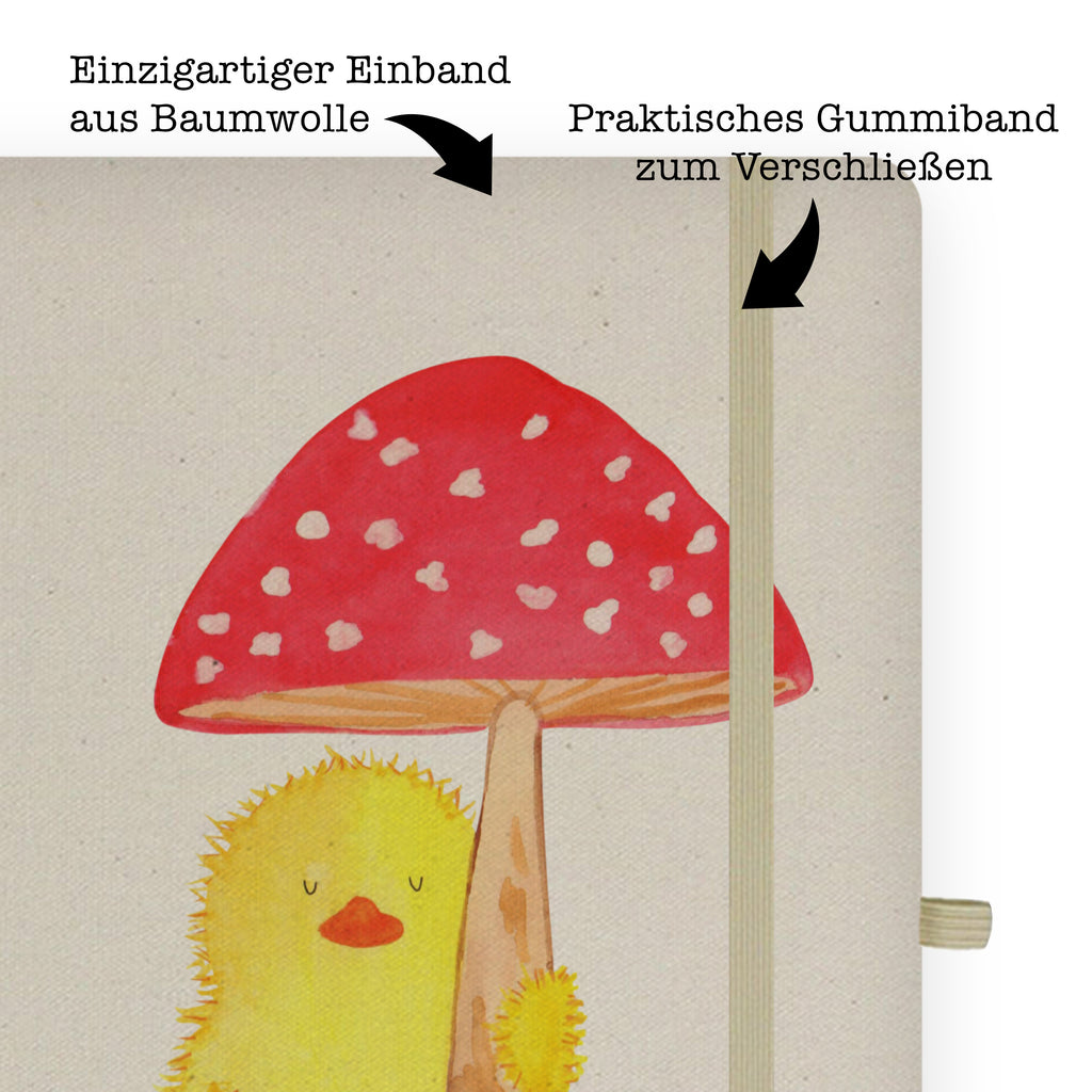 DIN A6 Baumwoll Notizbuch Küken Fliegenpilz Notizen, Eintragebuch, Tagebuch, Notizblock, Adressbuch, Journal, Kladde, Skizzenbuch, Notizheft, Schreibbuch, Schreibheft, Ostern, Osterhase, Ostergeschenke, Osternest, Osterdeko, Geschenk zu Ostern, Küken, Fliegenpilz, Glückspilz, Frohe Ostern, Ostergrüße