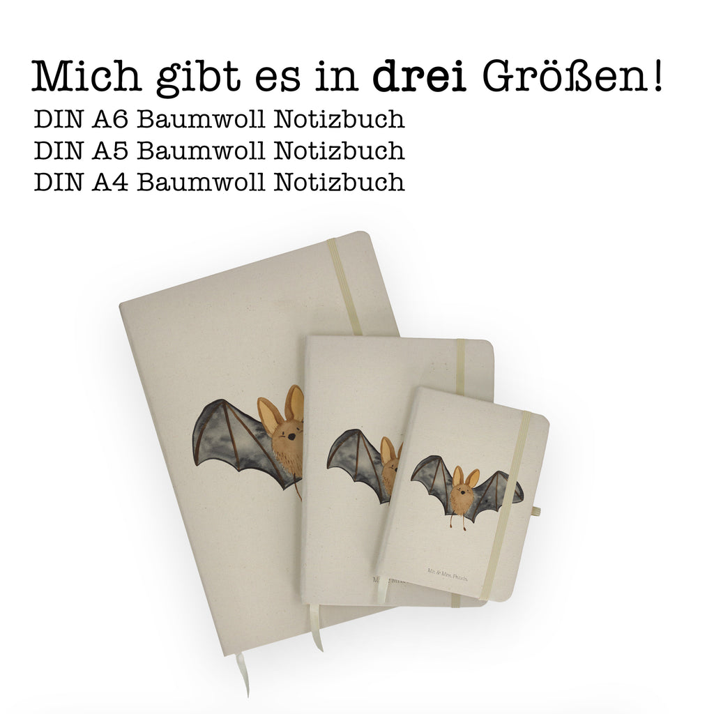 DIN A6 Baumwoll Notizbuch Fledermaus Flügel Notizen, Eintragebuch, Tagebuch, Notizblock, Adressbuch, Journal, Kladde, Skizzenbuch, Notizheft, Schreibbuch, Schreibheft, Tiermotive, Gute Laune, lustige Sprüche, Tiere