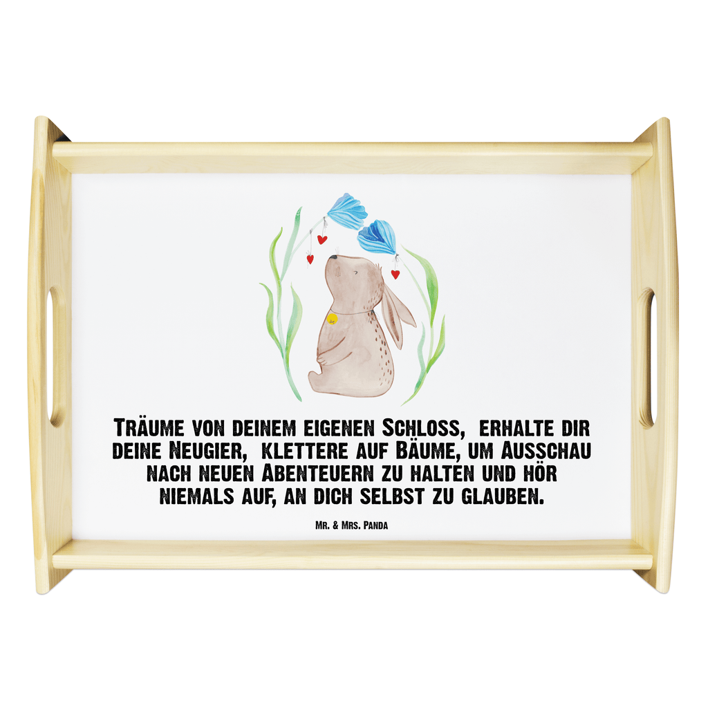 Serviertablett Hase Blume Tablett, Holztablett, Küchentablett, Dekotablett, Frühstückstablett, Ostern, Osterhase, Ostergeschenke, Osternest, Osterdeko, Geschenk zu Ostern, Hase, Kaninchen, Kind, Taufe, Taufgeschenk, Geburt, Schwangerschaft, erstes Kind, Kindergeburtstag, Geburtstag, Hoffnung, Träume