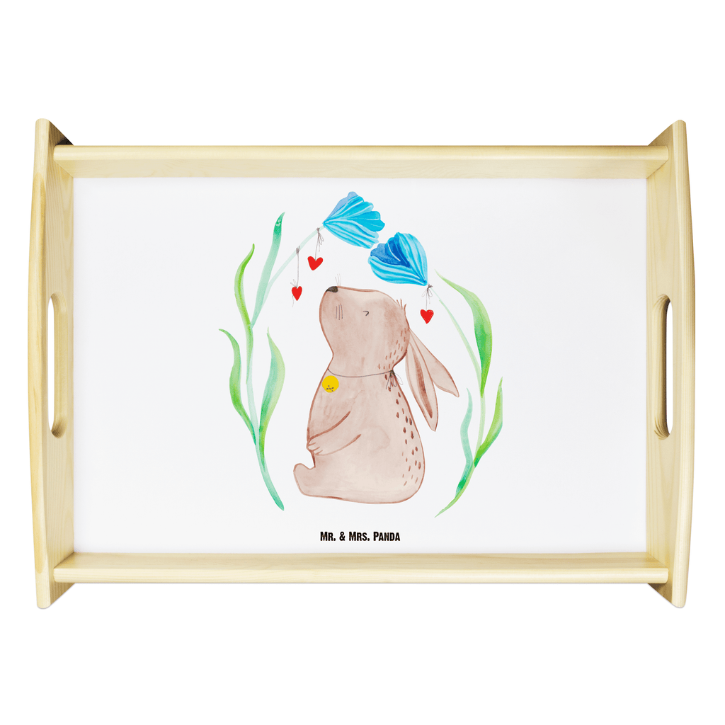 Serviertablett Hase Blume Tablett, Holztablett, Küchentablett, Dekotablett, Frühstückstablett, Ostern, Osterhase, Ostergeschenke, Osternest, Osterdeko, Geschenk zu Ostern, Hase, Kaninchen, Kind, Taufe, Taufgeschenk, Geburt, Schwangerschaft, erstes Kind, Kindergeburtstag, Geburtstag, Hoffnung, Träume