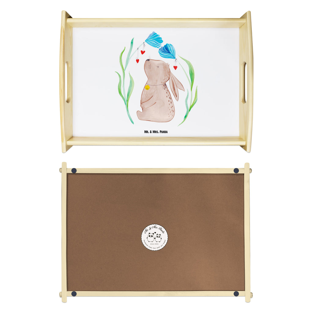 Serviertablett Hase Blume Tablett, Holztablett, Küchentablett, Dekotablett, Frühstückstablett, Ostern, Osterhase, Ostergeschenke, Osternest, Osterdeko, Geschenk zu Ostern, Hase, Kaninchen, Kind, Taufe, Taufgeschenk, Geburt, Schwangerschaft, erstes Kind, Kindergeburtstag, Geburtstag, Hoffnung, Träume