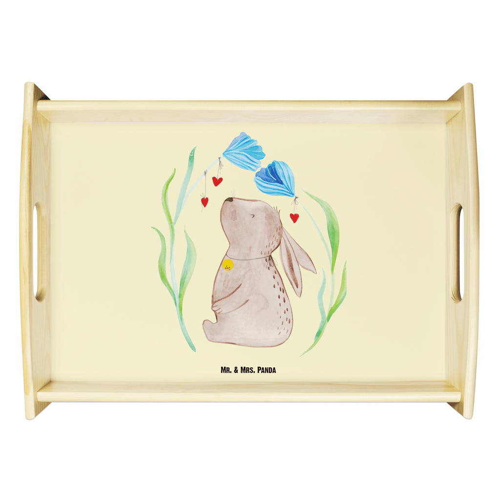 Serviertablett Hase Blume Tablett, Holztablett, Küchentablett, Dekotablett, Frühstückstablett, Ostern, Osterhase, Ostergeschenke, Osternest, Osterdeko, Geschenk zu Ostern, Hase, Kaninchen, Kind, Taufe, Taufgeschenk, Geburt, Schwangerschaft, erstes Kind, Kindergeburtstag, Geburtstag, Hoffnung, Träume