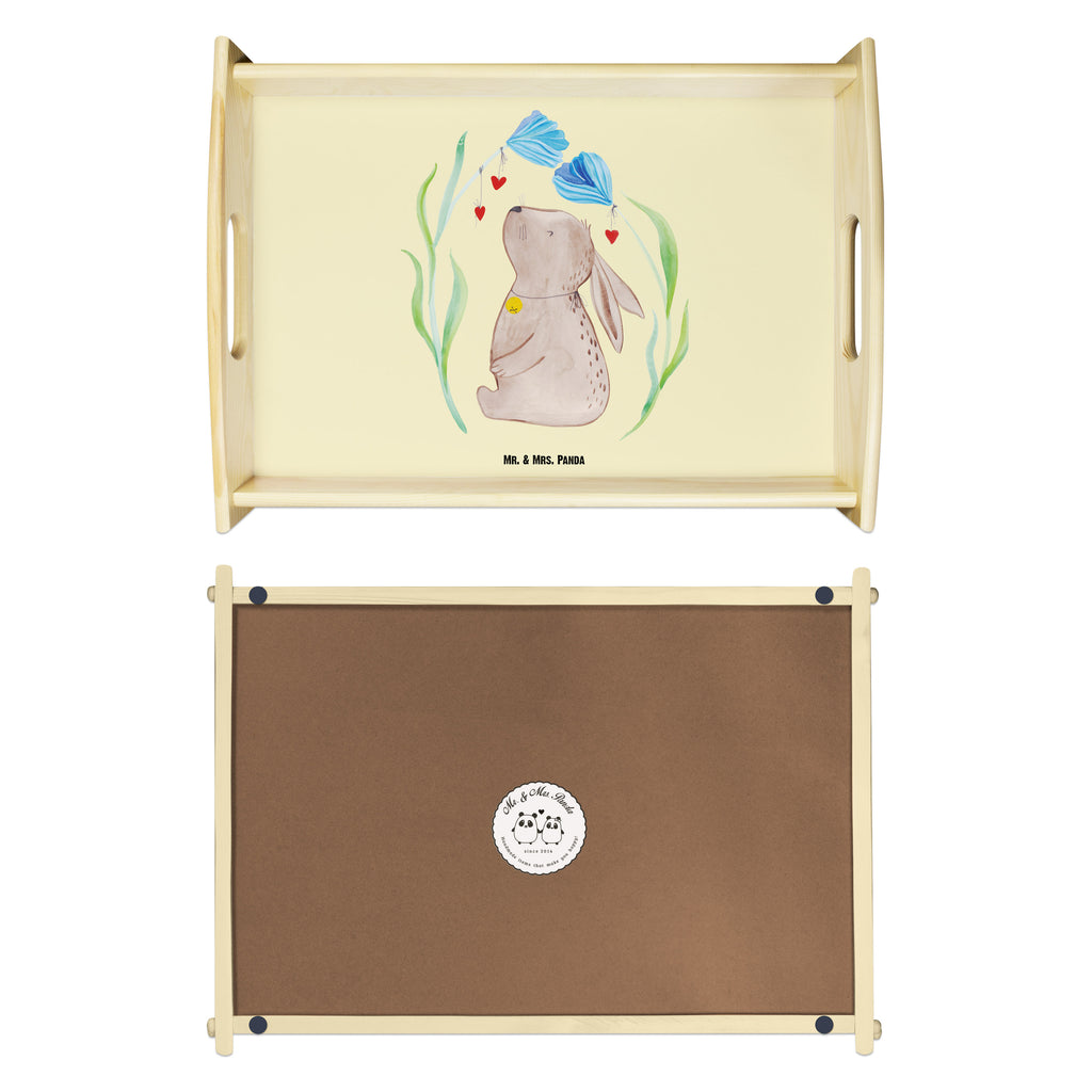 Serviertablett Hase Blume Tablett, Holztablett, Küchentablett, Dekotablett, Frühstückstablett, Ostern, Osterhase, Ostergeschenke, Osternest, Osterdeko, Geschenk zu Ostern, Hase, Kaninchen, Kind, Taufe, Taufgeschenk, Geburt, Schwangerschaft, erstes Kind, Kindergeburtstag, Geburtstag, Hoffnung, Träume