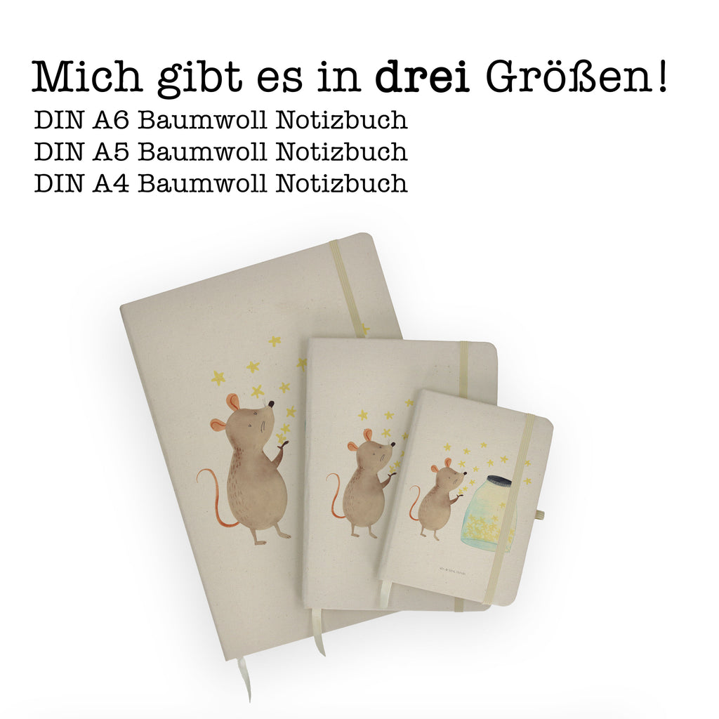 DIN A5 Baumwoll Notizbuch Maus Sterne Notizen, Eintragebuch, Tagebuch, Notizblock, Adressbuch, Journal, Kladde, Skizzenbuch, Notizheft, Schreibbuch, Schreibheft, Tiermotive, Gute Laune, lustige Sprüche, Tiere, Maus, Sterne, Wunsch, Kind, Taufe, Taufgeschenk, Geburt, Schwangerschaft, erstes Kind, Kindergeburtstag, Geburtstag, Hoffnung, Träume