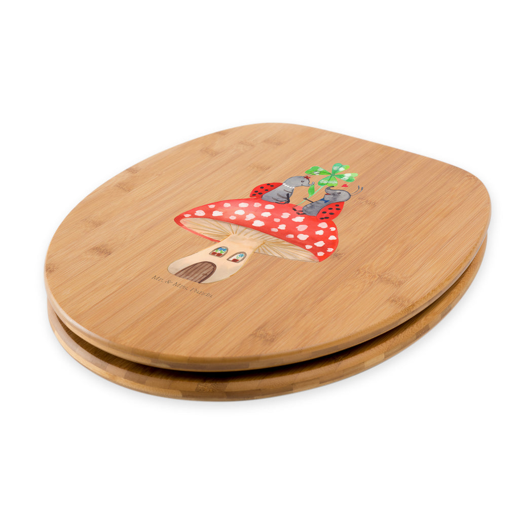 Motiv WC Sitz Marienkäfer Paar Fliegenpilz Klobrille, Klodeckel, Toilettendeckel, WC-Sitz, Toilette, Tiermotive, Gute Laune, lustige Sprüche, Tiere, Haus, Wohnung, zuhause, Fliegenpilz, Marienkäfer, Fleigenpilzhaus