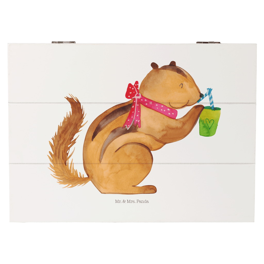 Holzkiste Eichhörnchen Smoothie Holzkiste, Kiste, Schatzkiste, Truhe, Schatulle, XXL, Erinnerungsbox, Erinnerungskiste, Dekokiste, Aufbewahrungsbox, Tiermotive, Gute Laune, lustige Sprüche, Tiere, Green Smoothies, Diät, Abnehmen, Streifenhörnchen, Eichhörnchen