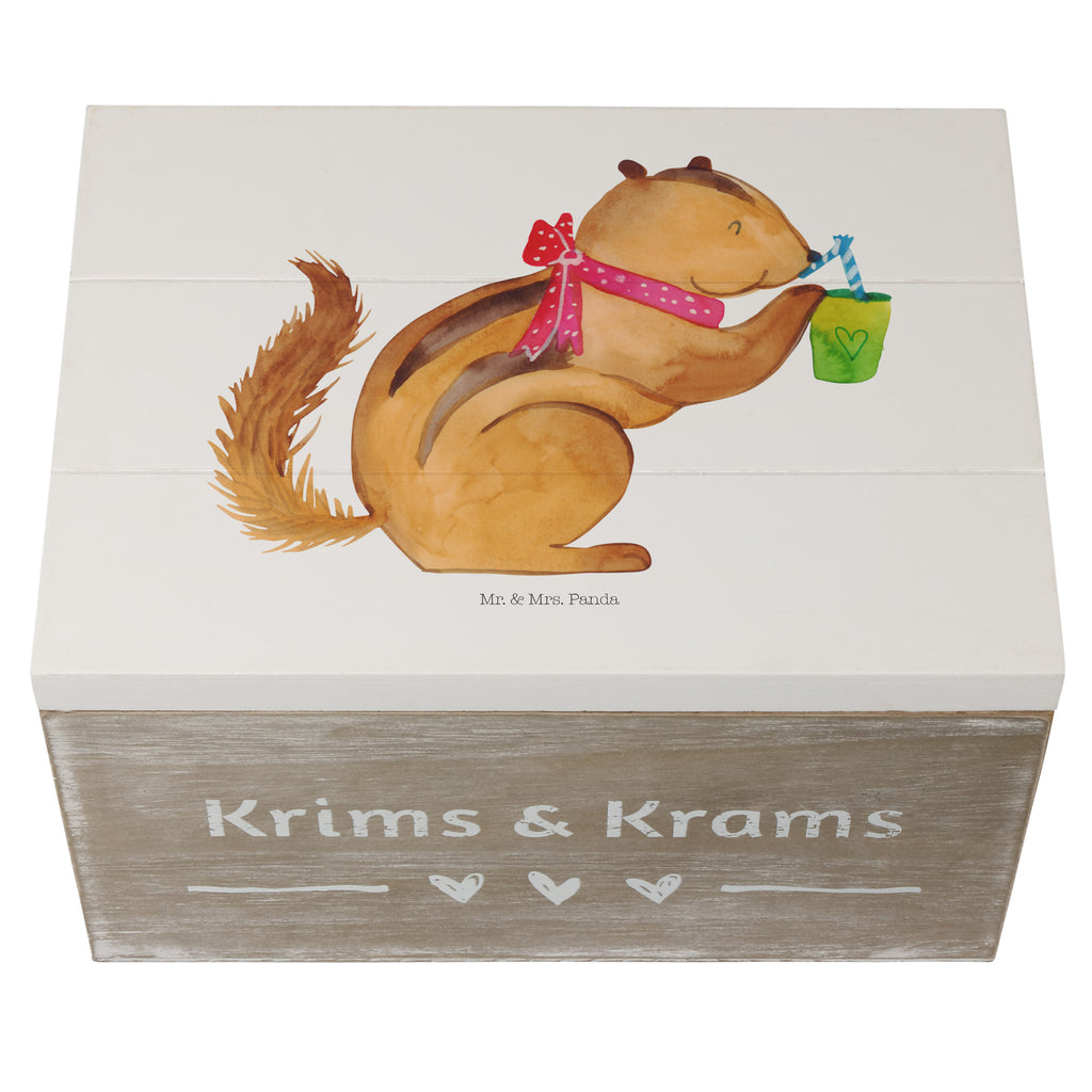 Holzkiste Eichhörnchen Smoothie Holzkiste, Kiste, Schatzkiste, Truhe, Schatulle, XXL, Erinnerungsbox, Erinnerungskiste, Dekokiste, Aufbewahrungsbox, Tiermotive, Gute Laune, lustige Sprüche, Tiere, Green Smoothies, Diät, Abnehmen, Streifenhörnchen, Eichhörnchen