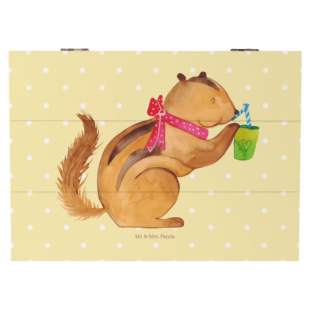 Holzkiste Eichhörnchen Smoothie Holzkiste, Kiste, Schatzkiste, Truhe, Schatulle, XXL, Erinnerungsbox, Erinnerungskiste, Dekokiste, Aufbewahrungsbox, Tiermotive, Gute Laune, lustige Sprüche, Tiere, Green Smoothies, Diät, Abnehmen, Streifenhörnchen, Eichhörnchen