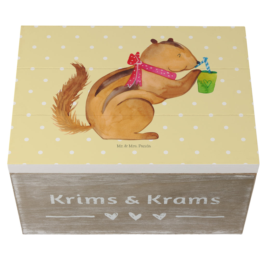 Holzkiste Eichhörnchen Smoothie Holzkiste, Kiste, Schatzkiste, Truhe, Schatulle, XXL, Erinnerungsbox, Erinnerungskiste, Dekokiste, Aufbewahrungsbox, Tiermotive, Gute Laune, lustige Sprüche, Tiere, Green Smoothies, Diät, Abnehmen, Streifenhörnchen, Eichhörnchen