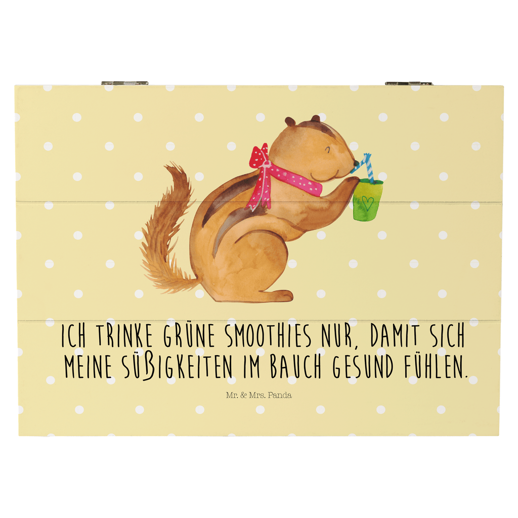 Holzkiste Eichhörnchen Smoothie Holzkiste, Kiste, Schatzkiste, Truhe, Schatulle, XXL, Erinnerungsbox, Erinnerungskiste, Dekokiste, Aufbewahrungsbox, Tiermotive, Gute Laune, lustige Sprüche, Tiere, Green Smoothies, Diät, Abnehmen, Streifenhörnchen, Eichhörnchen