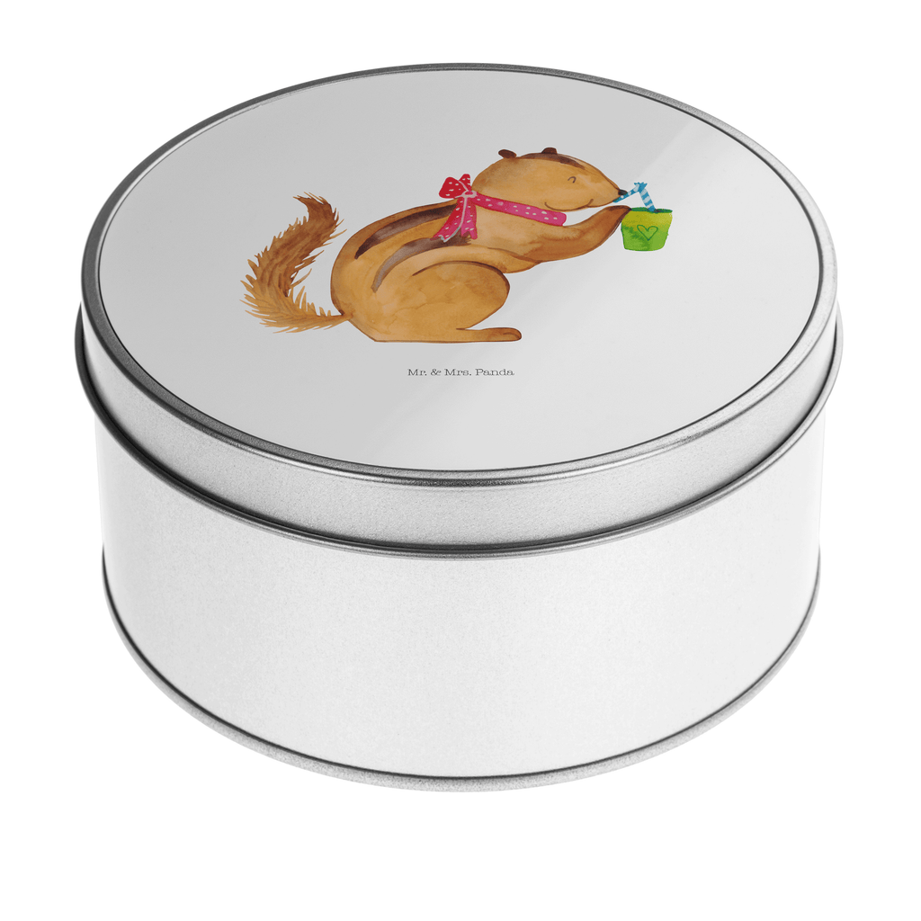 Blechdose rund Eichhörnchen Smoothie Metalldose, Keksdose, Dose, Vorratsdose, Geschenkbox, Tiermotive, Gute Laune, lustige Sprüche, Tiere, Green Smoothies, Diät, Abnehmen, Streifenhörnchen, Eichhörnchen