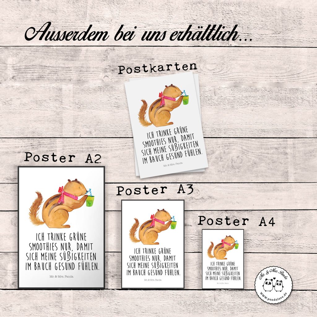 Poster Eichhörnchen Smoothie Poster, Wandposter, Bild, Wanddeko, Küchenposter, Kinderposter, Wanddeko Bild, Raumdekoration, Wanddekoration, Handgemaltes Poster, Mr. & Mrs. Panda Poster, Designposter, Kunstdruck, Posterdruck, Tiermotive, Gute Laune, lustige Sprüche, Tiere, Green Smoothies, Diät, Abnehmen, Streifenhörnchen, Eichhörnchen