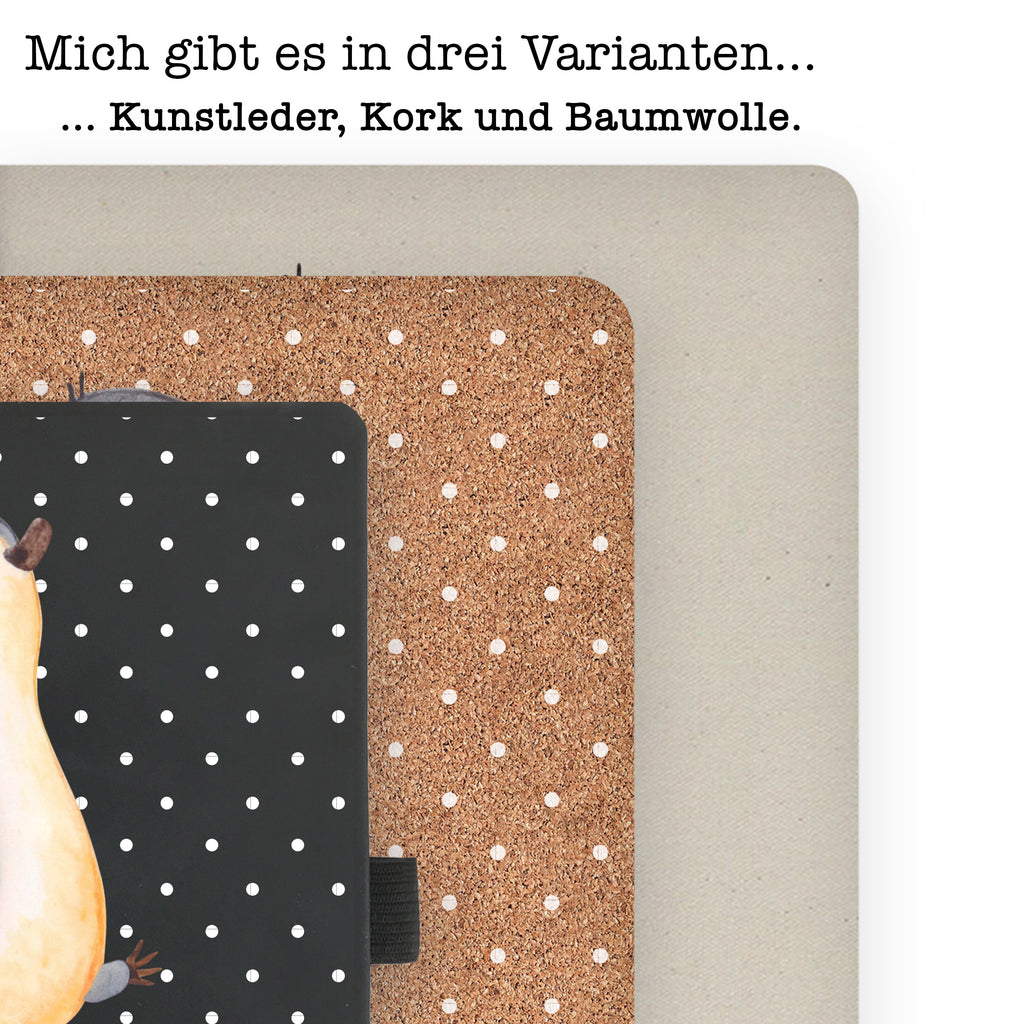 DIN A4 Baumwoll Notizbuch Pinguin marschierend Notizen, Eintragebuch, Tagebuch, Notizblock, Adressbuch, Journal, Kladde, Skizzenbuch, Notizheft, Schreibbuch, Schreibheft, Pinguin, Pinguine, Frühaufsteher, Langschläfer, Bruder, Schwester, Familie