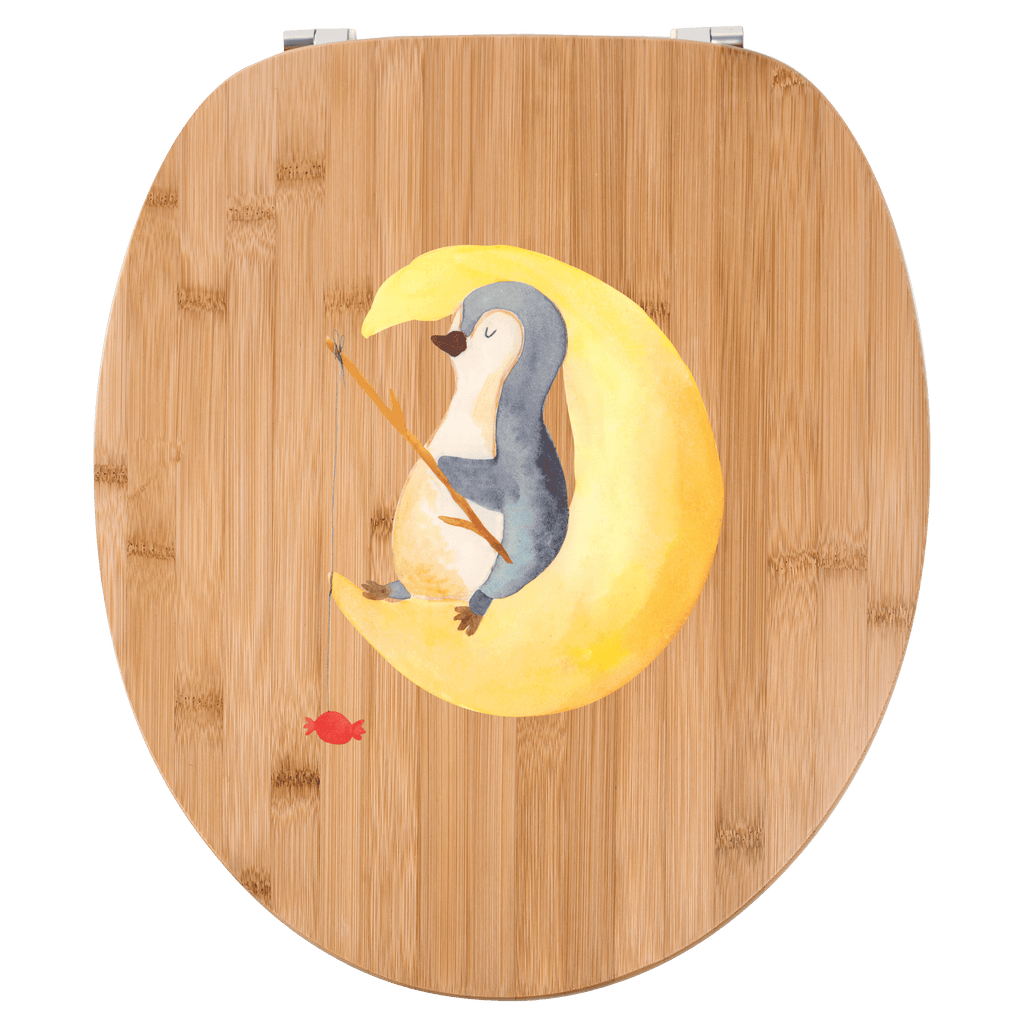 Motiv WC Sitz Pinguin Mond Klobrille, Klodeckel, Toilettendeckel, WC-Sitz, Toilette, Pinguin, Pinguine, Spruch, schlafen, Nachtruhe, Einschlafen, Schlafzimmer, Schlafstörungen, Gästezimmer